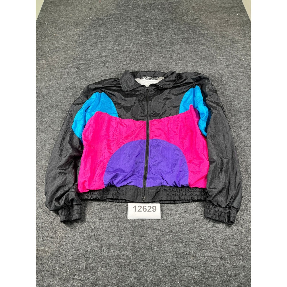 Vintage 90s Longstreet Windbreaker Jacket Womens M Multi Excellent Colorblock